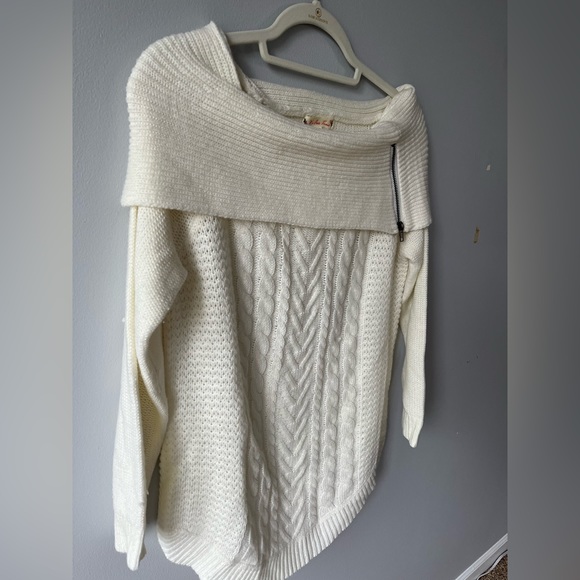 It’s Our Time White Off the Shoulder Sweater - Picture 5 of 5